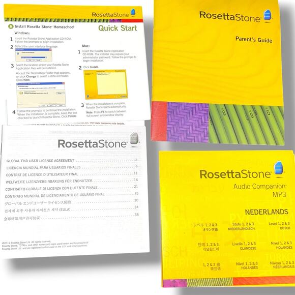 Rosetta Stone 1 2 & 3 Dutch Nederlands Homeschool Netherlands Audio Companion V3 - Picture 4 of 11